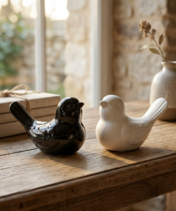 kit passarinhos decorativos cerâmica