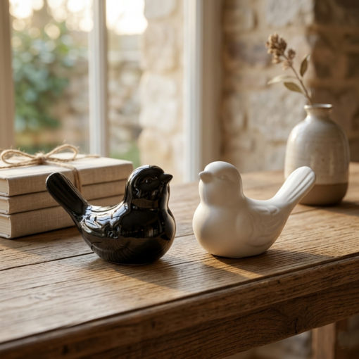Estatuetas Passarinhos Decorativos MK Estrela para Sala