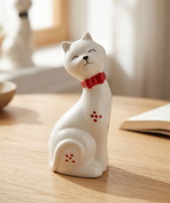 kit estatuetas gato cerâmica MK Estrela