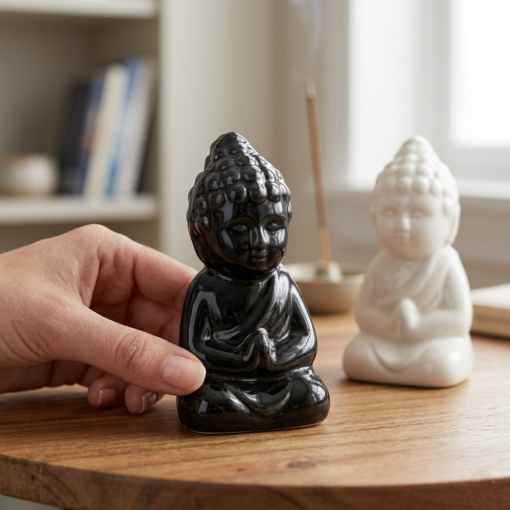 Estatueta Minimalista Branca 4,8x9,3 cm MK Estrela