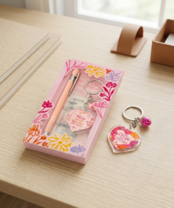 kit caneta com chaveiro Maped