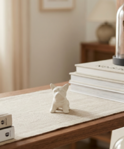 estatueta de cachorro cerâmica 6.8x6.8cm