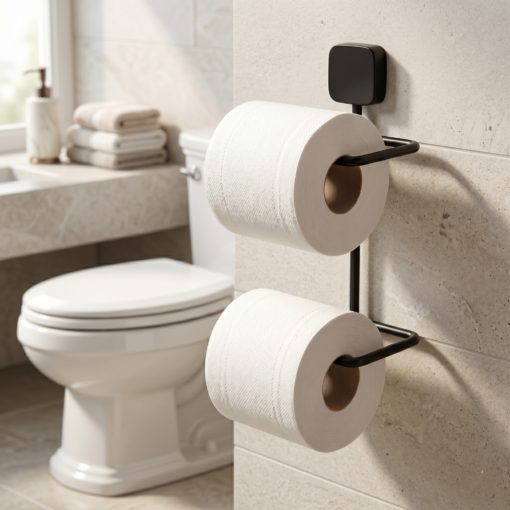 Porta Papel Higiênico Adesivo 3M Metaltru