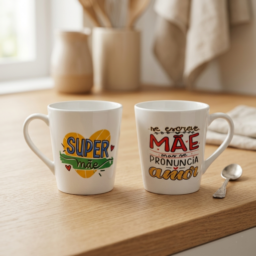 Caneca de Vidro Tulipa Dia das Mães 250ml Nadir