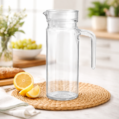Jarra de Vidro 1 Litro com Alça Transparente