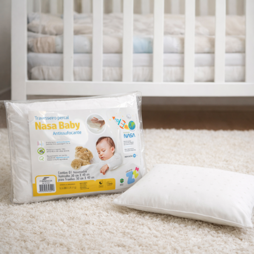 Travesseiro Tecnologia Nasa Baby Antissufocante 30x40 Fibrasca