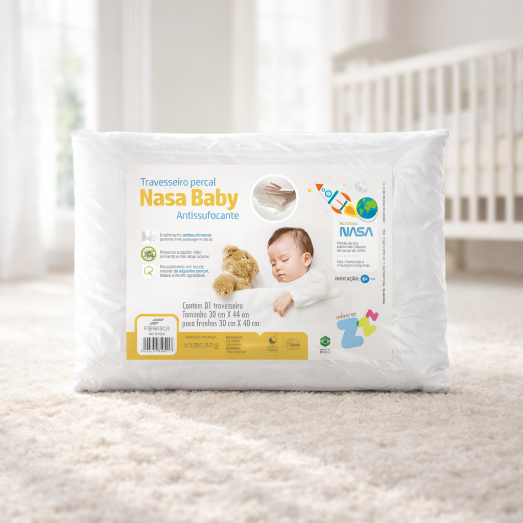 Travesseiro Nasa Baby Antissufocante Conforto Seguro