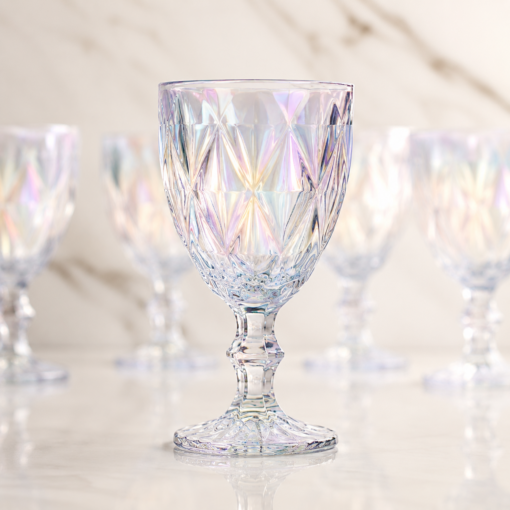 Taça Diamond Furta Cor Vidro 340ml Jogo com 6 Peças Max Home