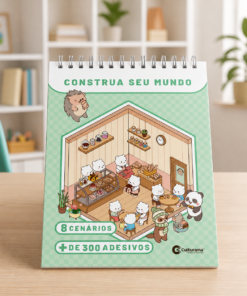 Livro Infantil de Adesivos Cenários Criativos Divertido