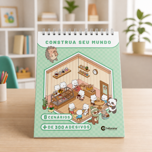 Livro Infantil de Adesivos Cenários Criativos Divertido Culturama