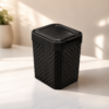 Lixeira Pia Rattan Preta 5L com Tampa Click