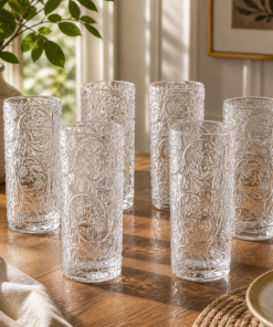 Conjunto com 6 Copos Long Drink Vidro Fleure 360ml