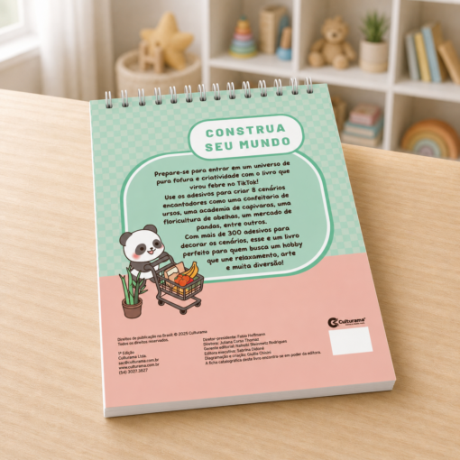 Livro Infantil de Adesivos Cenários Criativos Divertido Culturama