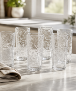 Conjunto com 6 Copos Long Drink Vidro Fleure 360ml