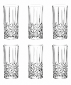 Jogo de Copos de Vidro Requinte 350ml 6 Peças