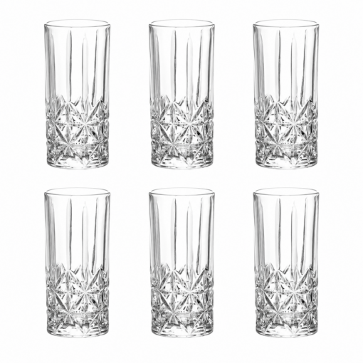 Jogo de Copos de Vidro Requinte 350ml 6 Peças