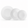 Aparelho de Jantar Vidro Branco 12 Peças White Bela
