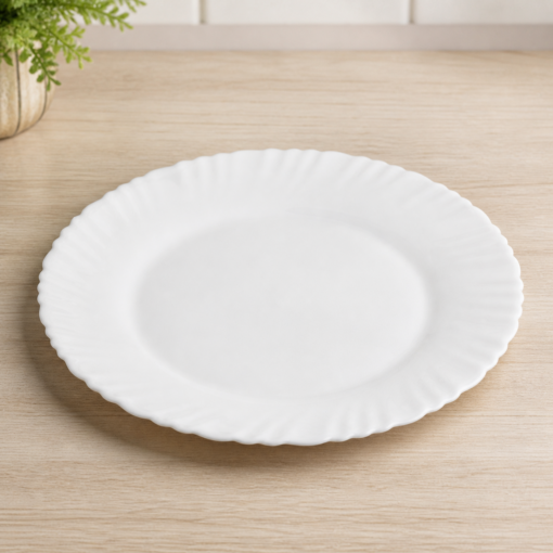 Aparelho de Jantar Vidro Branco 12 Peças White Bela
