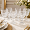 Taça de Vidro Diamante Transparente 340ml