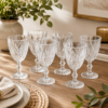 Taça de Vidro Diamante Transparente 340ml Max Home