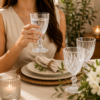 Taça de Vidro Diamante Transparente 340ml Max Home