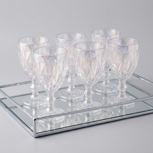 Taça Diamond Furta Cor Vidro 340ml Jogo com 6 Peças Max Home