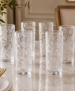 Conjunto com 6 Copos Long Drink Vidro Fleure 360ml