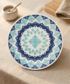 prato de sobremesa de porcelana