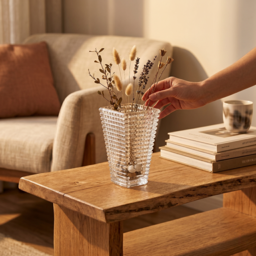 Vaso de Cristal Decorativo Maya 22,5cm Wolff