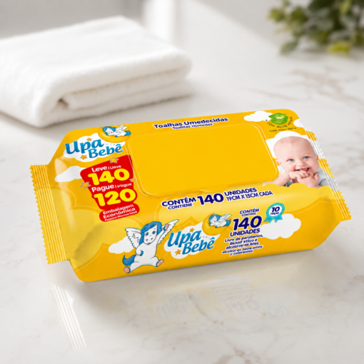 Lenço Umedecido Upa Bebê 140 Unidades