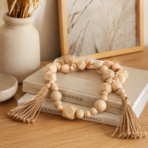 Colar Decorativo de Madeira para Mesa 100cm