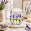 Açucareiro Cristal Lavanda com Tampa e Colher