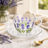 Xícara de Chá Lavanda Hand Painting Cristal Lyor