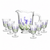 Conjunto Jarra Lavanda Com 6 Taças Lyor 1,5L E 240ml Cristal Ecológico