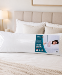 Travesseiro Gigante Xuxão 1x45cm Microfibra Branco Juma