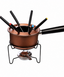 Jogo Fondue 11 Peças Aço Carbono Cobre 16cm