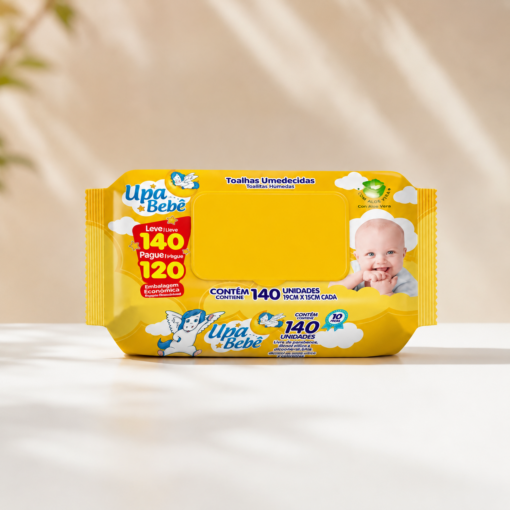 Lenço Umedecido Upa Bebê 140 Unidades