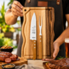 Kit Churrasco Tramontina 3 Peças Inox Cabo Madeira
