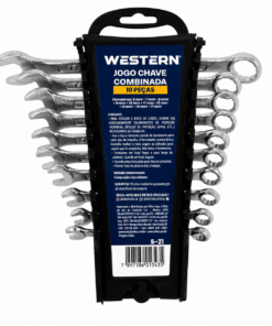 Jogo Chave Combinada 6 a 17mm 10 Peças Western