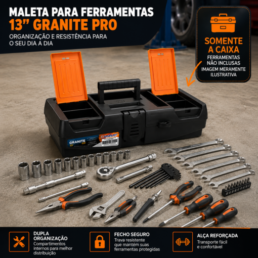 Maleta para Ferramentas 13 Granite Pro Arqplast