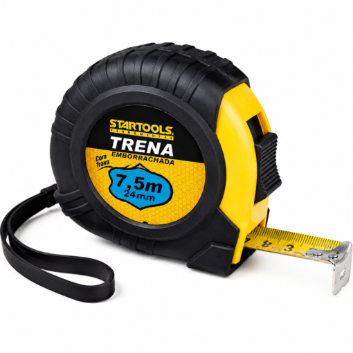 Trena Fita Métrica Emborrachada 7,5m 24mm