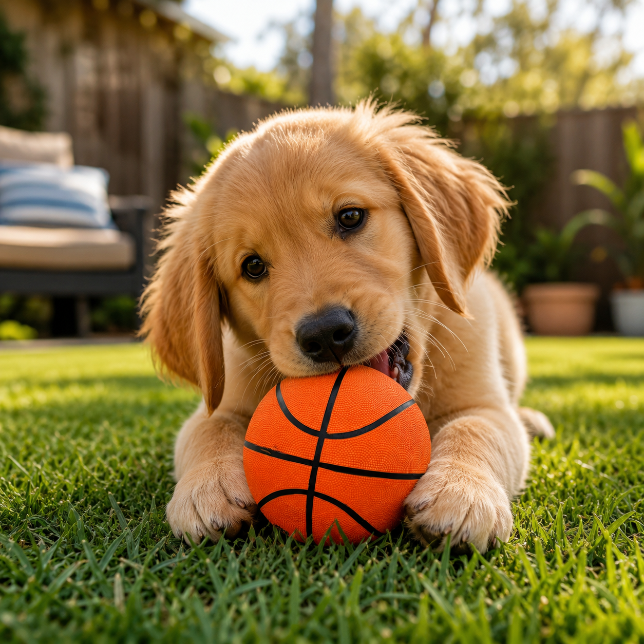 Mordedor Vinil Bola Basquete 7cm para Cachorro