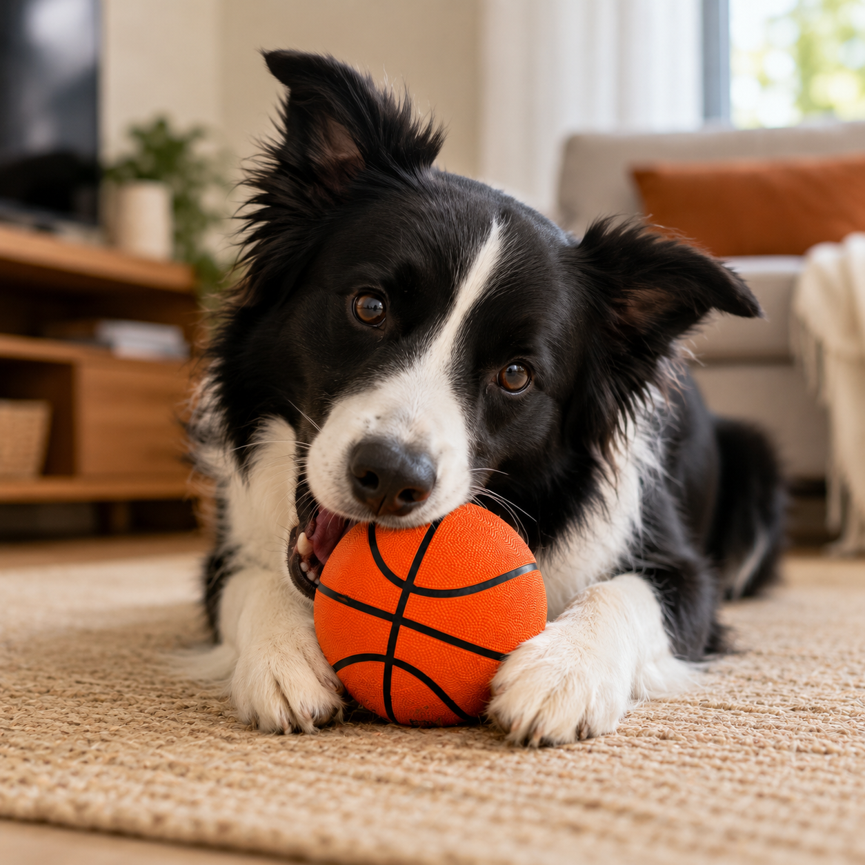 Mordedor Vinil Bola Basquete 7cm para Cachorro