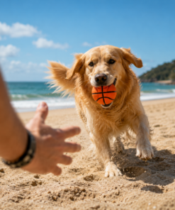 Mordedor Vinil Bola Basquete 7cm para Cachorro