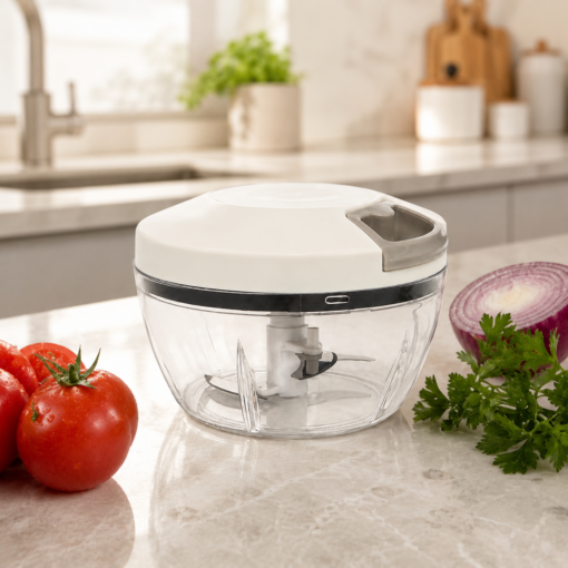 Mini Processador Manual 500ml 3 Lâminas para Alimentos