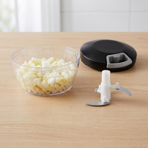 Mini Processador Manual 500ml 3 Lâminas para Alimentos