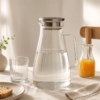 Jarra de Vidro Borossilicato 1,7L com Tampa Inox