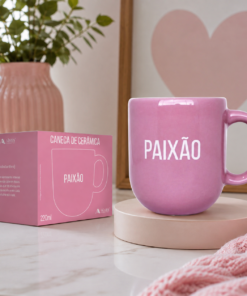 Caneca Paixão de Cerâmica 220ml Momentos