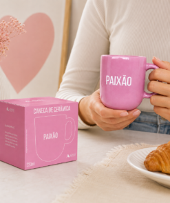 Caneca Paixão de Cerâmica 220ml Momentos