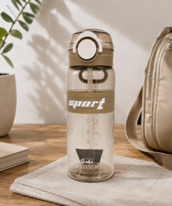 Garrafa de Água 900ml Plástica com Canudo e Alça